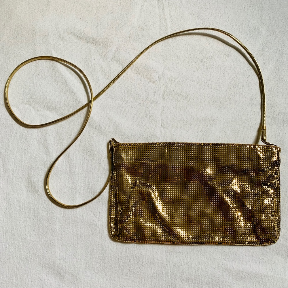 Vintage Whiting & Davis Gold Metal Mesh Crossbody